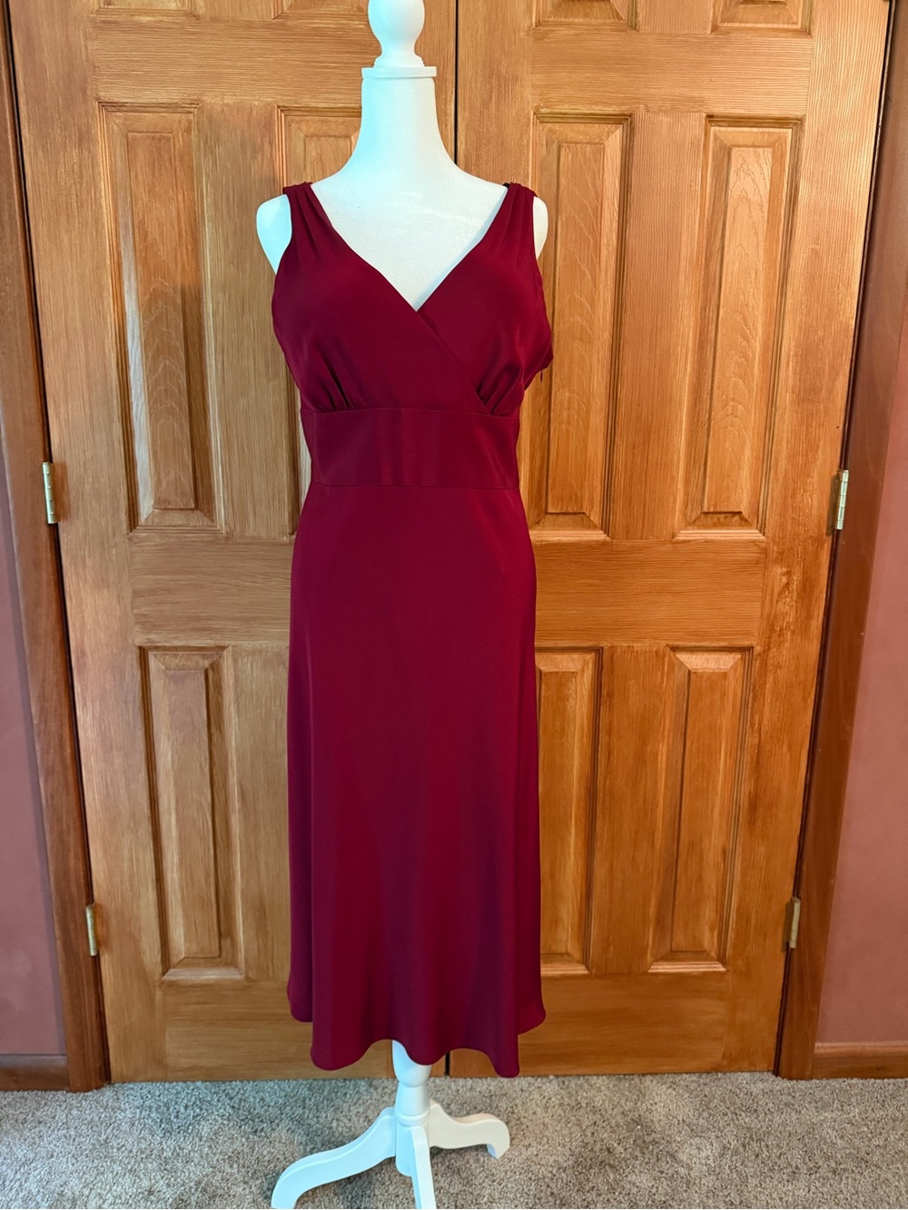 J. Crew Magenta Sleeveless V-Neck Wedding Dress